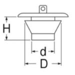 ダブル式ゴム栓イラスト