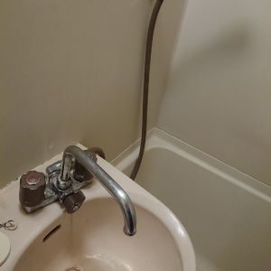 ツーバルブデッキシャワー混合水栓交換前