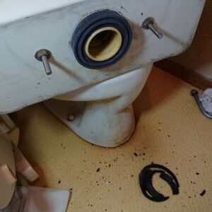 新しい密結パッキンと古い密結パッキンの画像